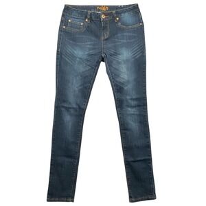 Womens Reign Dark Wash Skinny Jeans Blue Denim‎ Size 9 Stretch Cotton Blend